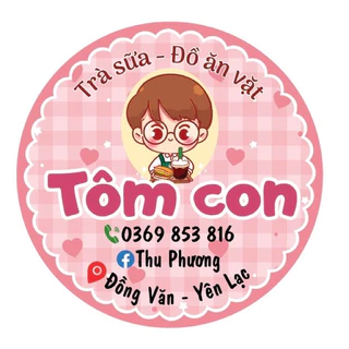 combo 10c 4,5cm Sticker tròn decal giấy cán màng 500đ/c in theo yêu cầu