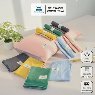 Vỏ gối nằm Cotton tici 100% 50 x 70 cm, áo gối đầu cotton size lớn - Otama Bedding