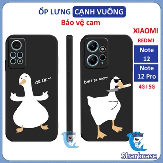 Ốp lưng Redmi note 12, note 12 pro 4G/5G in hình con vật cute viền cạnh vuông bảo vệ cam điện thoại