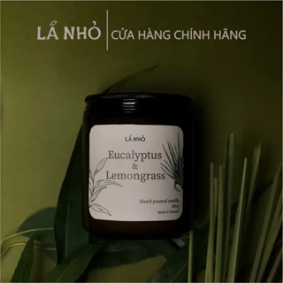 Nến thơm handmade thủ công LÁ NHỎ (Khuynh diệp & Sả Chanh)