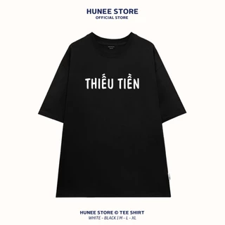 Áo Thun Tay Lỡ Nam Nữ Cotton Unisex , Áo Phông Cổ Tròn Hài Hước  Form Rộng Basic Oversize HUNEE Trend 2024 - Thiếu