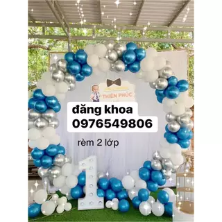 (TẶNG DÂY TREO)Rèm Vải 2 Lớp (Voan Lưới+Thun Nhúng) Rèm Trang Trí Sinh Nhật Background Tiệc Cưới Sự Kiện