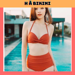 ĐỒ BƠI BIKINI SET HAI MẢNH ĐI BIỂN ÁO CUP NGỰC QUẦN CAP CAO CHE BỤNG HÀ_BIKINI M68