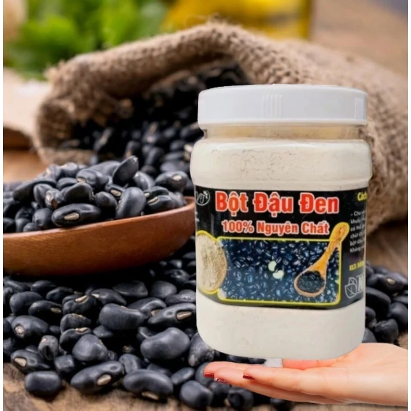 Bột đậu đen xanh lòng rang xay nguyên chất nhà làm - Hủ 500g