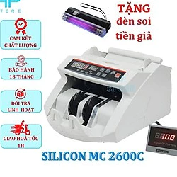 Máy đếm tiền Silicon MC 2600C, mẫu mới 2022, nhỏ gọn, tiện ích, bảo hành 18 tháng tận nơi