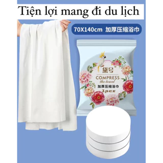 Khăn Tắm Dạng Nén COMPRESS Chất Liệu cotton Tinh Khiết Dày Dặn Kích Thước Lớn 70*140cm /30*50cm