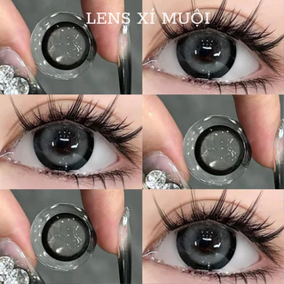 Lens mắt màu xám giãn to có viền B30 0 độ