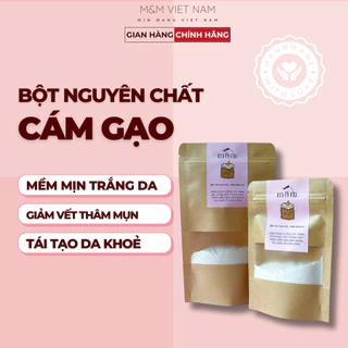 Bột Cám Gạo Đắp Mặt, Tắm Trắng, Nguyên Chất Hữu Cơ, Handmade, Trắng Da Dưỡng Ẩm, Mờ Thâm Sạm, Tẩy Tế Bào Chết