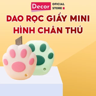 Dao rọc giấy mini hình chân thú DecorVN văn phòng phẩm D13