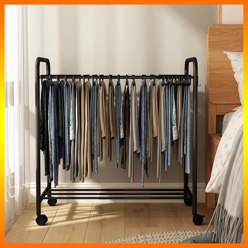 【Local shop】Kệ đựng quần sắt Có thể di chuyển Đa chức năng nhà treo quần Quần áo hoàn thiện kệ lưu trữ