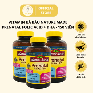 Vitamin Bà Bầu Nature Made| Prenatal Multi + DHA| 200mg DHA|  Chính hãng từ Mỹ| 150 viên| Nhà Sam_ Chuyên hàng Authentic