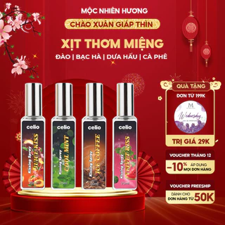 Xịt Thơm Miệng Hương Đào Hương Bạc Hà Hương Coffee Hương Dưa Hấu Dung Tích 20ml