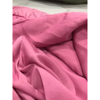 Vải Lụa tơ Hàn màu hồng đậm mềm rũ(khổ 1m55)may đầm váy,áo dài ,áo kiểu thời trang