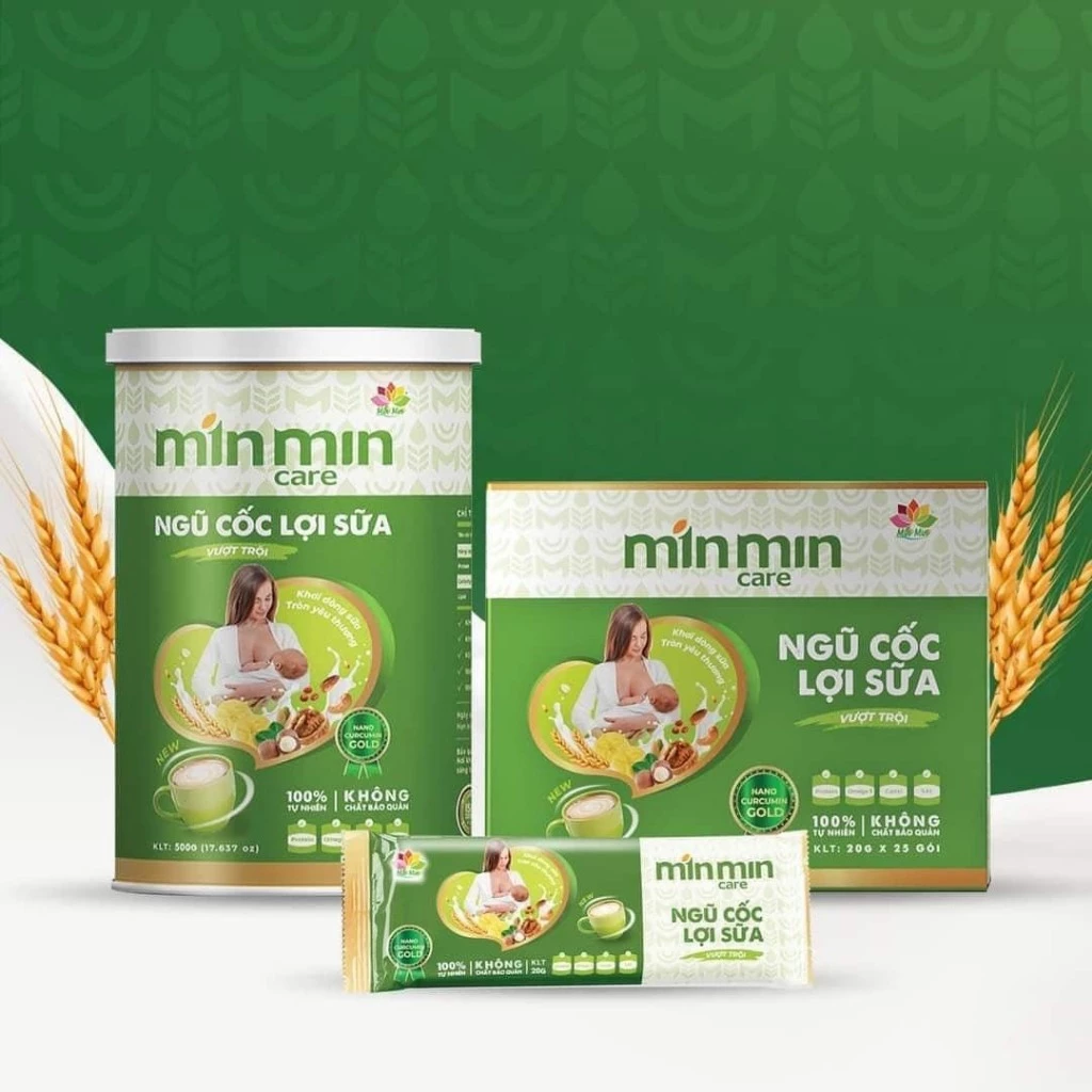 [Chính hãng] Bột ngũ cốc dinh dưỡng-  bầu - lợi sữa Min Min 29-38 hạt cao cấp gọi sữa về trong 7 ngày