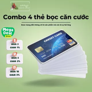 [Quà tặng đơn hàng 299k] Combo 4 thẻ bọc căn cước công dân, thẻ ngân hàng, thẻ học sinh trong suốt cao cấp