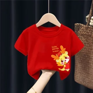 Áo Thun cho bé và cả gia đình In Hình Rồng siêu Cute 2024, áo chất liệu Cotton Tay Ngắn Cổ Tròn thoải mái lựa chọn.