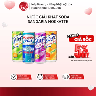 Nước giải khát soda Sangaria Hokkatte 3 vị Nhật Bản 250g