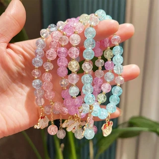 Vòng tay xinh xắn cho bé màu sắc tươi sáng gắn charm dễ thương - Selenshop