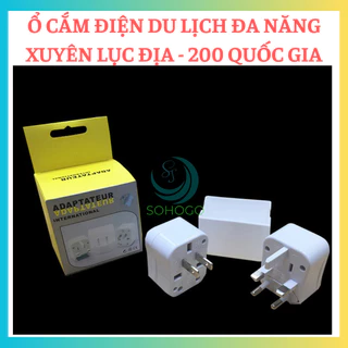 Bộ Adapter cốc sạc du lịch đa năng 3 in 1. Hõ trợ cho tất cả các nước trên thế giới, giúp du lịch trở nên dễ dàng