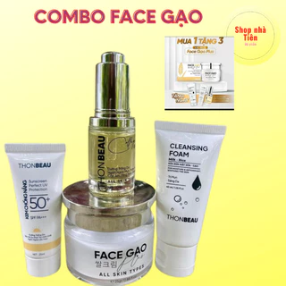 Trọn bộ kem Face Gạo [Mẫu lớn]Kem Face Gạo 25gr+Tinh chất +Sữa Rửa Mặt +Kem Chống Nắng dưỡng da hoàn hảo