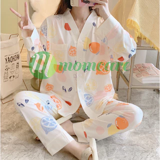 Pijama Bầu sau sinh cho con bú ti CỔ TIM - Bộ đồ bầu mặc nhà cho mẹ - Quần áo ngủ bà bầu đẹp thời trang giá rẻ Bigsize