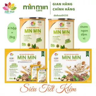 Combo 4 hộp Ngũ Cốc Min Min 29 Loại Hạt-Ngũ Cốc Lợi Sữa,Bà Bầu(2KG)