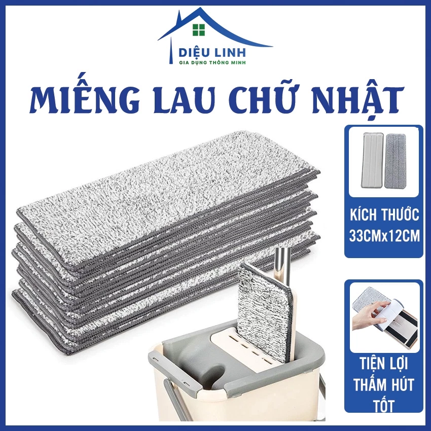 Bông lau nhà thay thế gài 2 đầu kích thước 33x12,Bông lau nhà lau sàn lau kính thay thế dieulinhshop