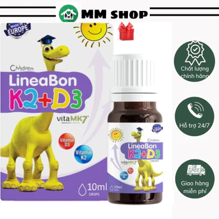 Vitamin K2 D3 LINEABON Hỗ trợ tăng chiều cao 100 ngày đầu đời của bé, vitamin cho bé, hàng Châu Âu, lọ 10ml