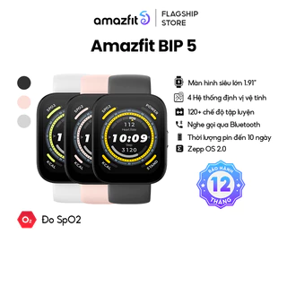 Đồng hồ thông minh Amazfit Bip 5 - Nghe gọi trực tiếp - Màn hình lớn 1.91'' - Virtual pacer - Hàng chính hãng