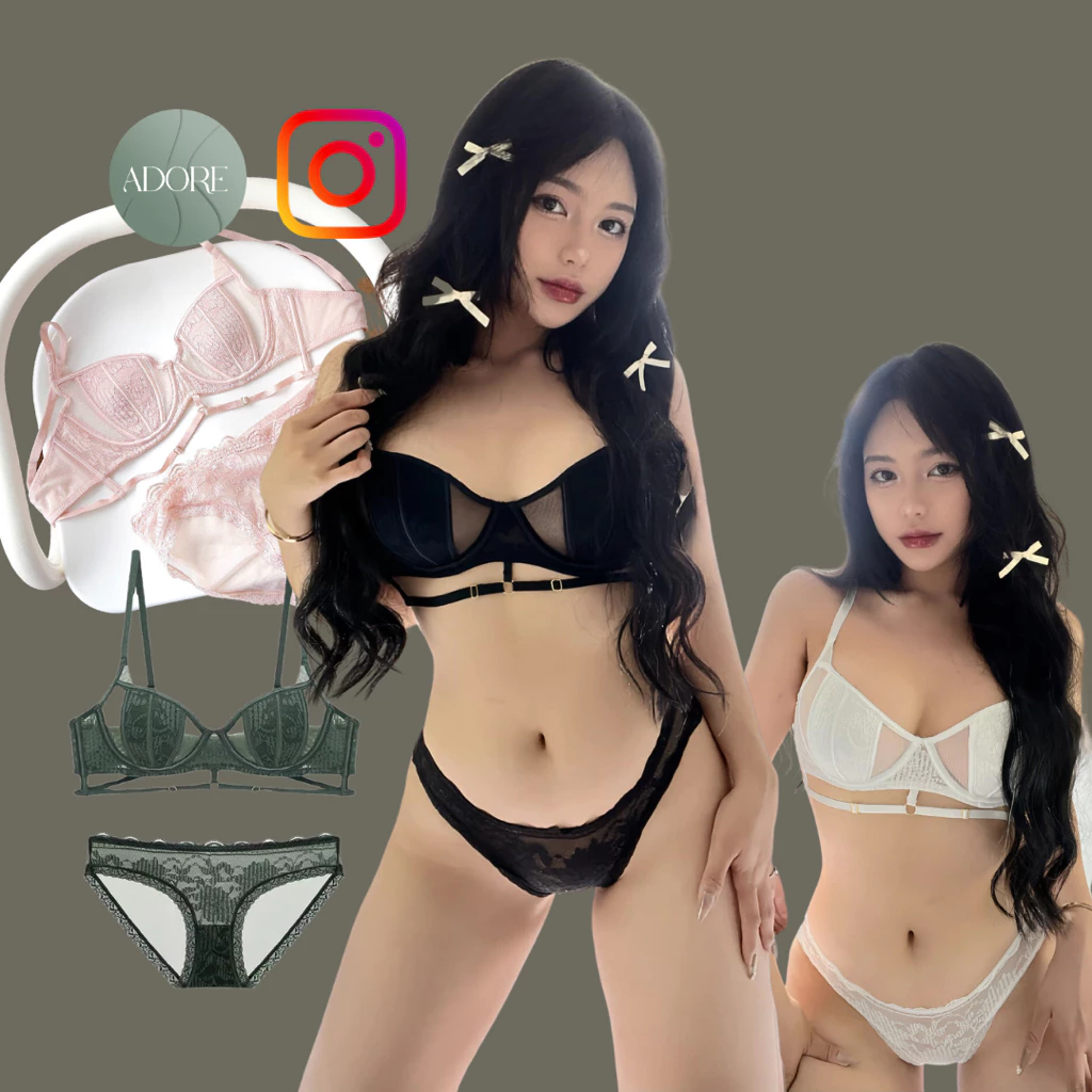 (Ảnh Thật) Bộ Đồ Lót Nữ Mỏng Có Gọng Ren mã: 20215 Adore Lingerie