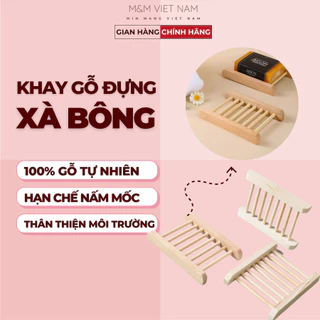 Khay Gỗ Đựng Xà Bông, Xà Phòng Tắm, Rửa Tay Tiện Lợi Bằng Gỗ Tự Nhiên