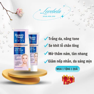 Peel da Beauty Visage White se khít lỗ chân lông mờ thâm nám tàn nhang xóa nếp nhăn tái tạo da da trắng da 1-3 tone ,