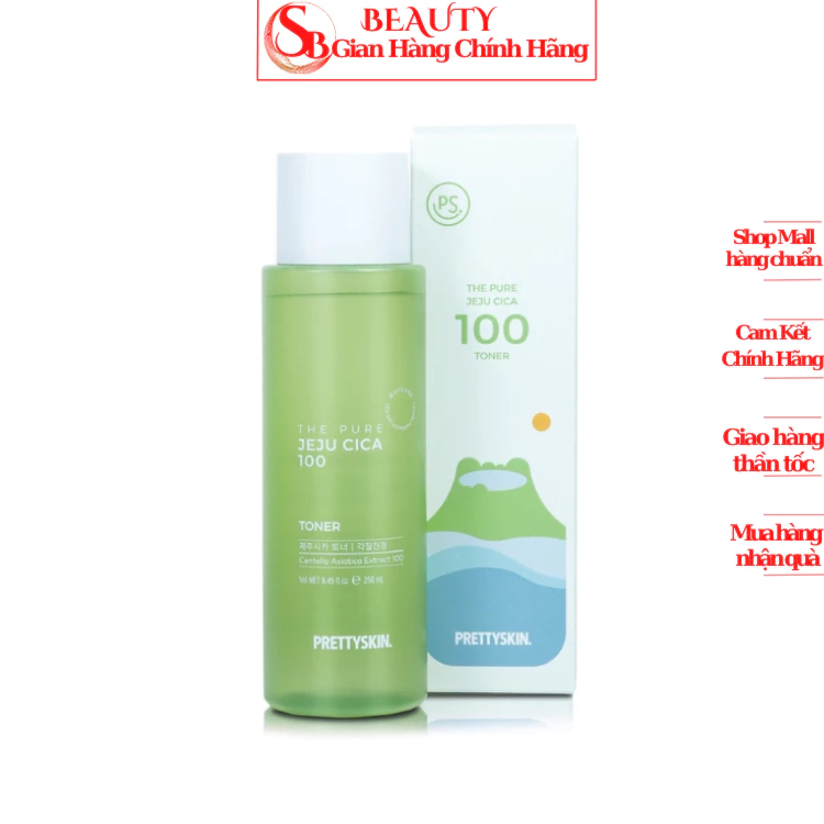 Nước Hoa Hồng Toner Rau Má Cho Da Dầu Mụn JEJU PRETTY SKIN Hàn Quốc 250ml