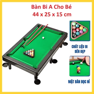 Bàn bi a mini đồ chơi bàn bi a thiết kế mặt bàn nỉ 11 viên bi có số đầy đủ phụ kiện