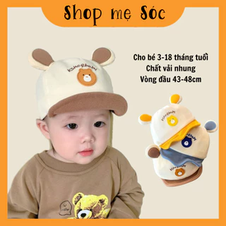 Mũ Lưỡi Trai Hình Tai Gấu Dễ Thương Cho Bé 6-24 Tháng Tuổi mesocshop