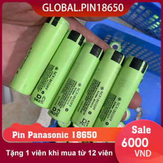 Pin 18650 Panasonic 3600mAh, 3.7v xả 20A  Chất Lượng, Tháo Khối, Tặng Thêm Pin