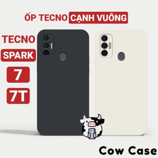 Ốp lưng Tecno Spark 7T, Spark 7 cạnh vuông Cowcase | Vỏ điện thoại Techno bảo vệ camera toàn diện TRON