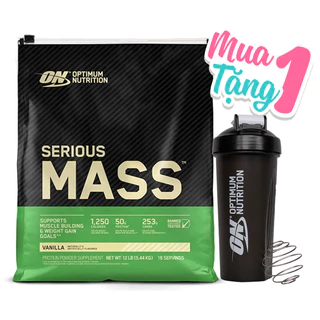 Tăng cơ tăng cân Optimum Nutrition Serious Mass 12lb (5.4kg) tặng Shaker