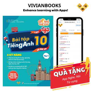 Sách bài tập tiếng Anh lớp 10 mới Global Success, 4 kỹ năng, Tập 2 ThS Lê Vy VivianBooks Tặng kèm sách đáp án