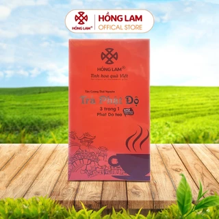 Trà phật độ 3 trong 1 Hồng Lam hộp (120gr). Khi pha có vị chát thanh, ngọt hậu