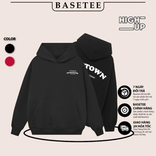 Áo Hoodie đen Unisex Zettown chất nỉ bông Cotton form rộng thoải mái