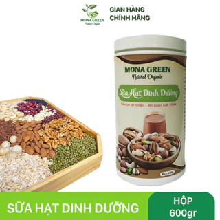 Ngũ cốc dinh dưỡng Mona Green  ,Sữa hạt không đường làm từ 17 loại hạt tốt cho sức khoẻ  600gr