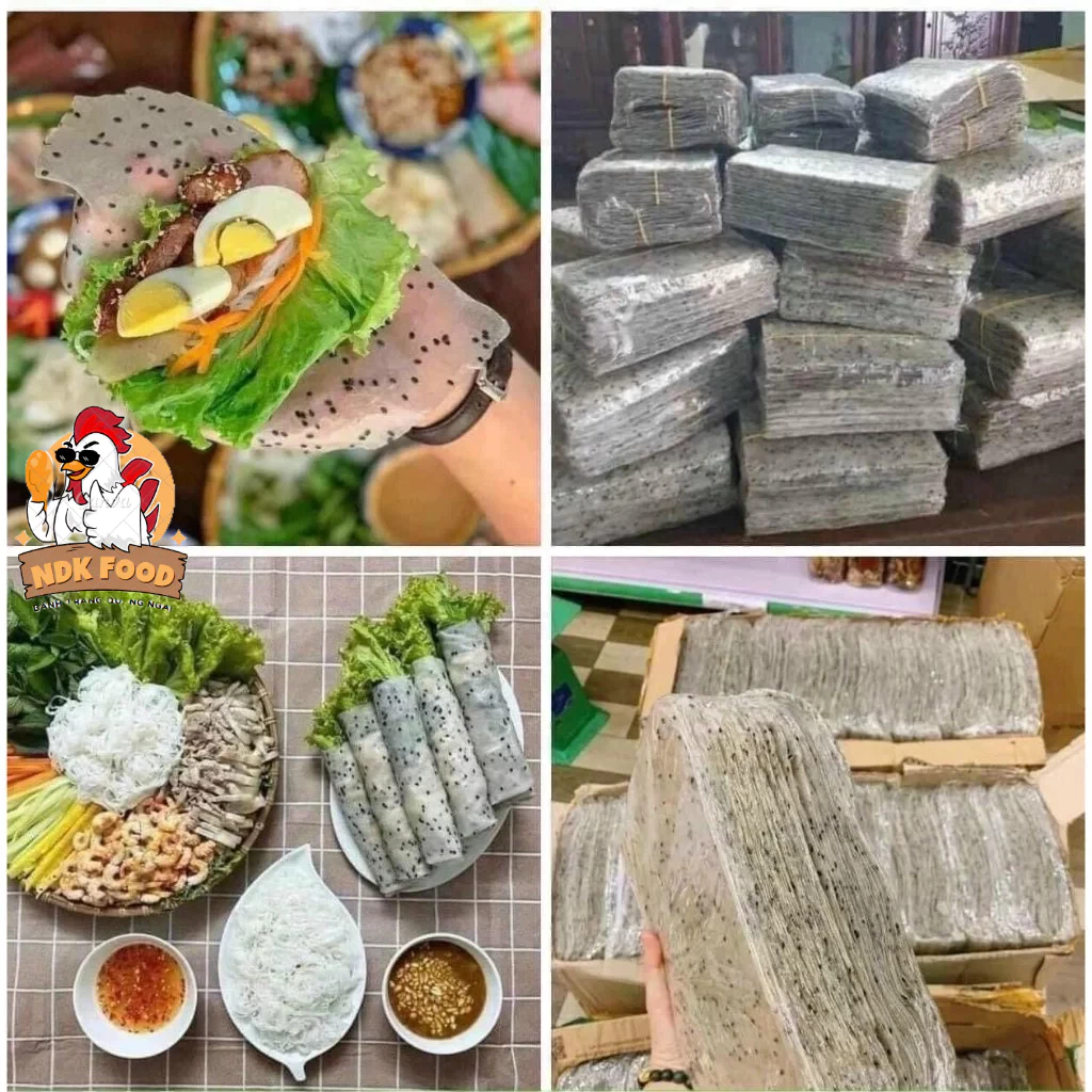 Bánh tráng nhúng mè đen Quảng Ngãi 1kg , chất lượng loại 1