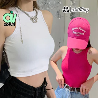 Áo Croptop BA LỖ NGƯỢC Chất Thun Gân Kiểu Trơn Sexy, Áo Thun Nữ Ôm Body Đẹp Tôn Dáng Thời Trang IOWA