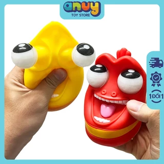 Sâu mắt lồi larva squishy bóp giảm căng thẳng, mắt có thể xoay nhìn chằm chằm