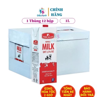 Thùng Sữa Tươi Nguyên Kem Milk Secret 1L - Nhập Khẩu Ba Lan