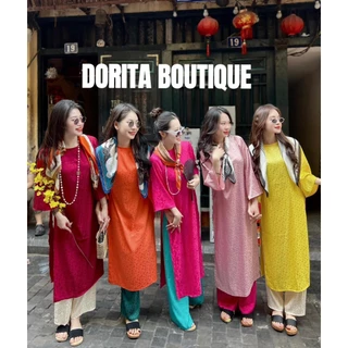 ÁO DÀI CÁCH GẤM TAY LỠ CÚC BỌC SIÊU XINH ÁO DÀI TẾT 2024 DORITA BOUTIQUE