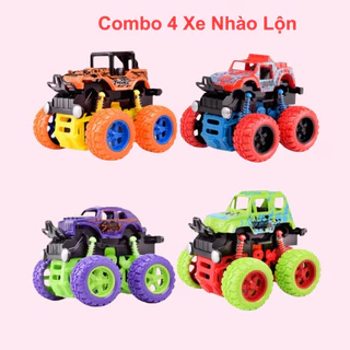 Xe địa hình mini xe nhào lộn ô tô nhào lộn gồm 4 chiếc cho bé trai chạy đà cực mạnh (Bộ 4 chiếc)