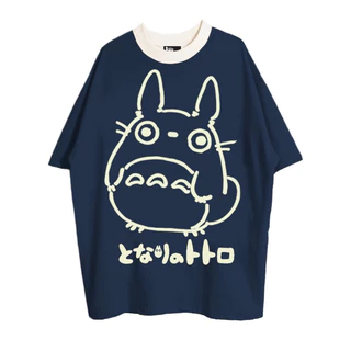 Áo phông unisex BAKA TOTORO NAVY vải thun cotton 2 chiều định lượng 250gsm