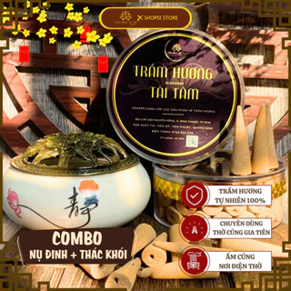 Combo Lư Xông Và Nụ Trầm Hương Tài Tâm Loại Đinh Để Bàn Thờ, Phong Thủy, Thờ Cúng Gia Tiên